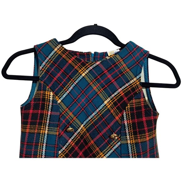 Vintage 60s Girls Plaid Jumper Dress Girls Size 8 by Rayonette - Picture 4 of 9